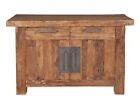 MOBILE BUFFET ETNICO RUSTICO INDUSTRIAL  CREDENZA TEAK RICICLATO 125X45 H 78