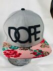 Cap Hat Snapback Grey Pink DOPE Floral Beach