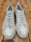 QVC Ruth Langsford Trainer With Zip Detail Silver Size 7 UK EU 40 RRP £99