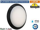 PLAFONIERA CIRCOLARE DA ESTERNO NERA  IP66 PER LAMPADINE CON ATTACCO E27