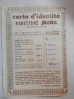 Carta d identita PANETTONE MOTTA Dati bromatologici INCHIESTA elenco premi 1955