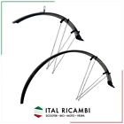 COPPIA PARAFANGHI BICI BICICLETTA NERO SILVER 28