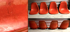 4 EAMES RED Alexander Girard Naugahyde Fiberglass Shell HERMAN MILLER CHAIR RARE