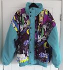 O Neill Vintage Retro  Frozen Wave Cult  Graphic Print Jacket/Coat - Size Medium