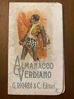 CALENDARIETTO da BARBIERE di PROFUMERIA Almanacco Verdiano 1902 RICORDI EDITORI