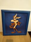 QUADRO stampa Willy il Coyote cornice blu 40 X 40 cm