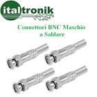 CONNETTORE BNC MASCHIO a Saldare KIT 4 Pz ADATTATORE Giunto BNC-M