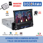 AUTORADIO STEREO A SCOMPARSA MOTORIZZATO 7 POLLICI 1DIN CON NAVIGATORE BLUETOOTH