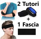 Tutore Epicondilite Gomito Regolabile Fascia Cinturino Supporto Golfista 2 Pz