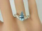 Antico Vintage Platino 1.00 KT Blu Acquamarina E Anello Diamante 1.33 KT Tw