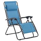 sedia a sdraio poltrona relax pieghevole multi posizione blu zero gravity