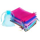 50 Pieces 4 by 6 Inch Organza Gift Bags Drawstring Jewelry Pouches Wedding8758