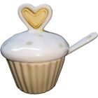 ZUCCHERIERA A FORMA DI CUPCAKE IN CERAMICA  BOMBONIERA SEGNAPOSTO  STA-PB113-1