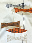 vintage mcm curtain panels 1960s 50s abstract eames era mid century design pair