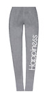 HAPPINESS - LEGGINS DONNA GRIGIO SCRITTA BIANCA