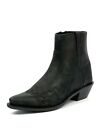 Stivali bassi in pelle western boots Old West black con zip MF1518