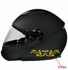 KIT ADESIVI CASCO MOTO tribale (2 PZ) fiori Decal scooter sticker Helmet tuning