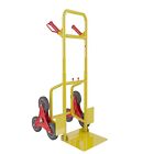 Carrello a mano montascale pieghevole portapacchi portata 200 Kg acciaio giallo