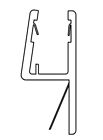 Profilo guarnizione battuta 180° per box doccia spessore vetro 6-8 mm, lunghezza