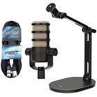 Rode Podmic XLR-Mikrofon + DS-2 Desktop-Stativ + keepdrum XLR Kabel