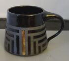 ZZIEE House Of Harlow 1960 Creator Collab Black On Blk Stripe Mug W/Gold Luster