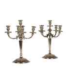 Coppia di Candelabri Antichi in Argento Manifattura Milano Italia  900