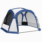 Outsunny Tenda da Campeggio 4-5 Posti con 4 Porte a Cerniera e Zanzariera