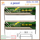 Batteria batterie pile ricaricabili x ni-mh 1.2V volt 1500mAh a saldare aa stilo