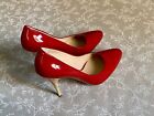 GIUSEPPE ZANOTTI DESIGN DECOLLETE RED ROSSE HEEL TACCO 10CM EU.39 NEW