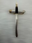 Aurora 88 Small Fountain Pen 925 Solid Silver body $ Gold trim 14k F Nib