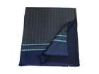 Sciarpa lana seta uomo blu doppiata wool silk scarf m italy