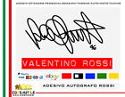 2x Valentino Rossi Adesivo Prespaziato vinile Autografo 15x9 cm Senza Fondo