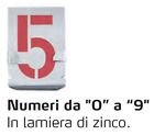 SET NUMERI IN LAMIERA ZINCATA DA 0 A 9 ALTEZZA 10cm PER STAMPI E STENCIL STORCH