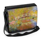 Claude Monet Japanese Bridge Laptop Messenger Bag - Impressionist