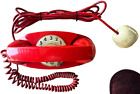 Telefono fisso vintage Face Standard ITT a disco colore rosso anni  70