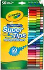 CRAYOLA Super Tips - Pennarelli Lavabili a Punta Media, Confezione da 50 Pezzi i