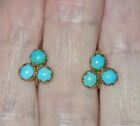 Antique Victorian 9ct Gold Turquoise Earrings