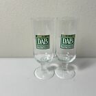 DAB Beer Glass Set of 2 Stemmed 0.3L Dortmunder Actien Brauerei Germany