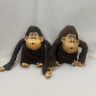 2 Little Monkey Plush 9" Soft Toys Sucking Finger