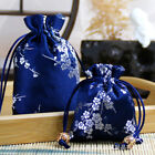 China Brocade Flowers Embroidery Jewellery Drawstring Gift Bag Pouches Chinese