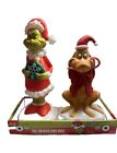 Grinch 14-in LED Dr Seuss  The Grinch & Max Blow Mold Set of 2 Brand New In Hand