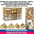 100pz Palle di Natale Oro-Palle x albero di Natale Decorazioni natalizie Addobbi