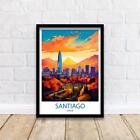 Santiago Chile Travel Poster