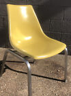 KRUEGER METAL PRODUCTS YELLOW SHELL FIBERGLASS Stackable CHAIR -EAMES ERA & VTG