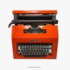 Olivetti Lettera 15, Orange Olivetti Typewriter, Vintage, Manual, Restored