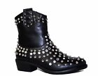 SCARPE DONNA Stivaletti Texani Anfibi Biker Borchie Stivaletti Bassi B52