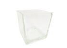 Vasetto Vetro Trasparente Spesso Contenitore Confetti Cubo 6x6x6 Cm