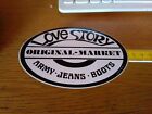 ADESIVO STICKER klebeR VINTAGE LOVE STORY ORIGINAL MARKET ARMY JEANS BOOTS