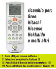 Telecomando condizionatore Gree Hitachi Hisense Hokkaido climatizzatore inverter