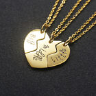 Puzzle Cuore Collana con ciondolo Donna Golden Sister Forever Collane Gioielli